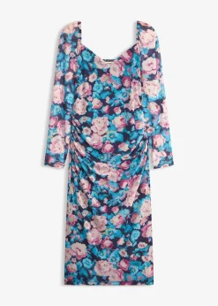 bonprix Robe midi en mesh près du corps|Femme Robes