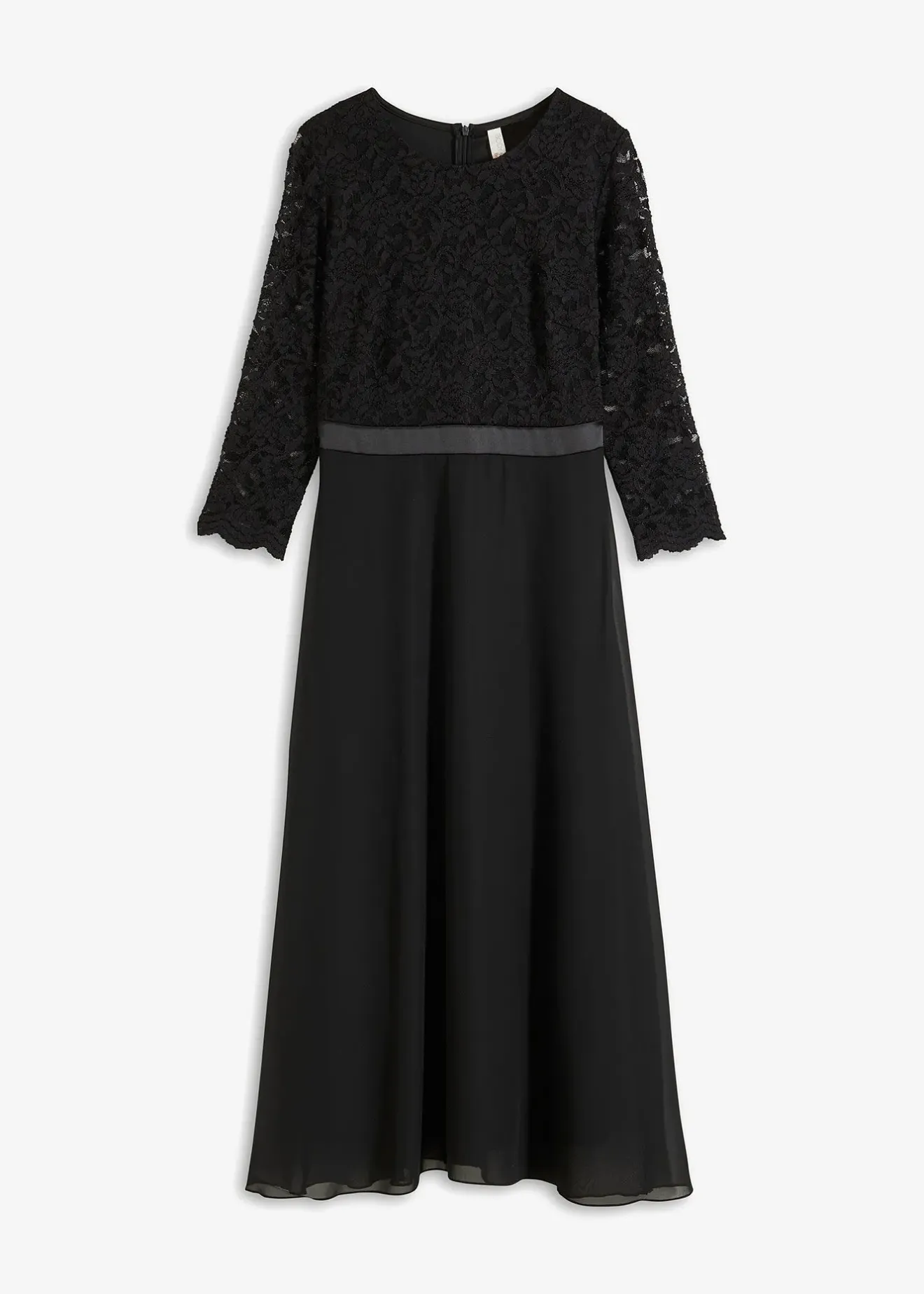 bonprix Robe midi en mousseline légère avec haut en dentelle|Femme Mode Festive|Robes