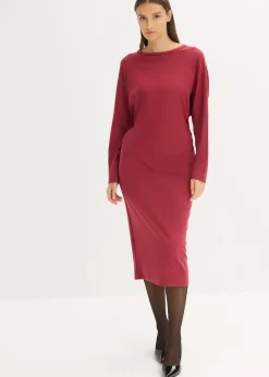 bonprix Robe midi en Punto di Roma confortable|Femme Robes