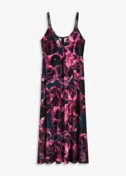 Femme bonprix Mode Festive|Robes|Robe midi en velours brillant