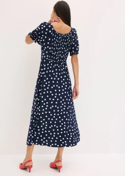 Femme bonprix Robes|Robe midi en viscose extensible