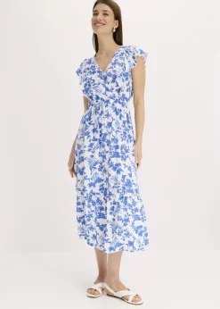 Femme bonprix Robes|Robe midi en viscose fluide