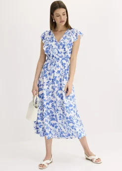 Femme bonprix Robes|Robe midi en viscose fluide