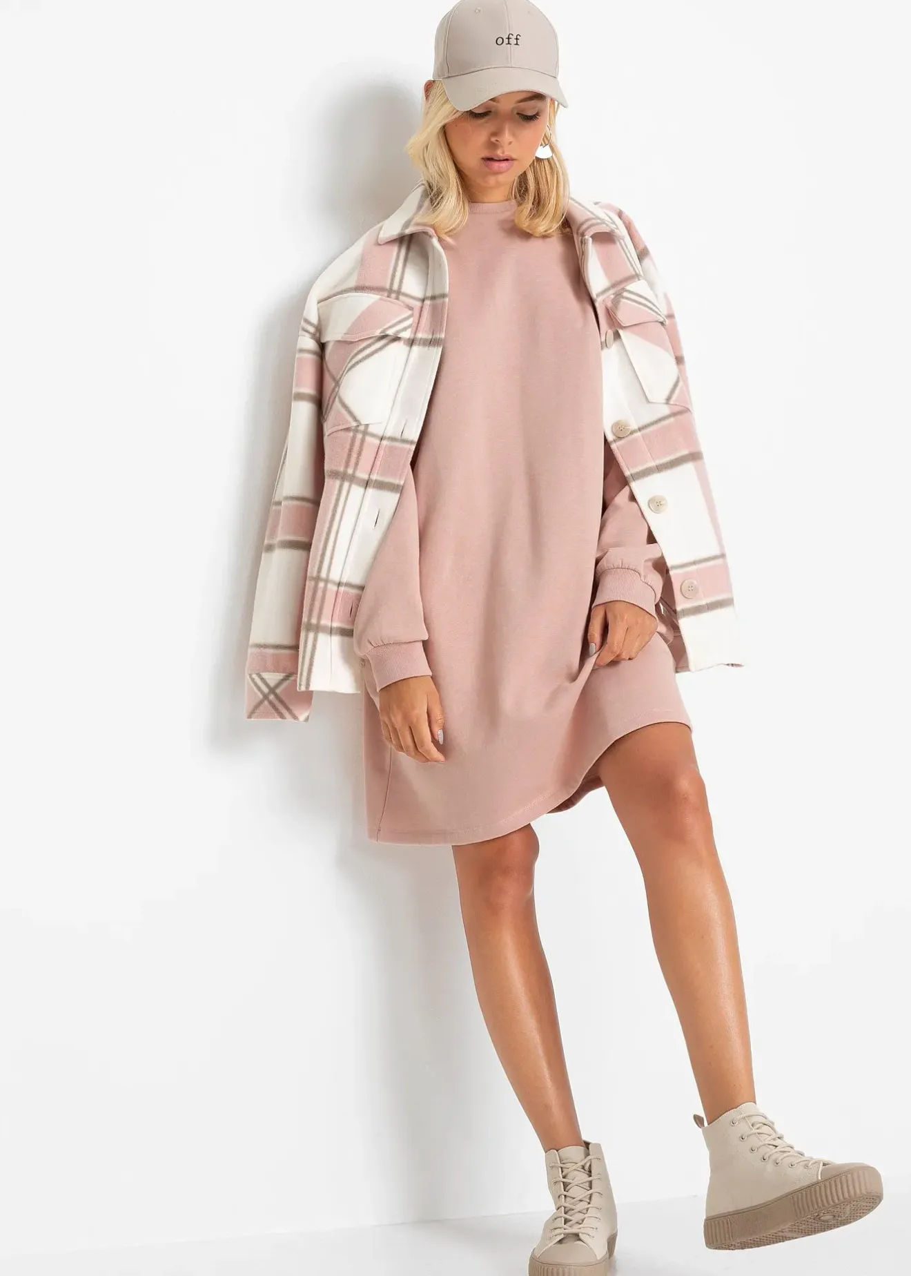 Femme bonprix Sweats|Robes|Robe molletonnée oversize