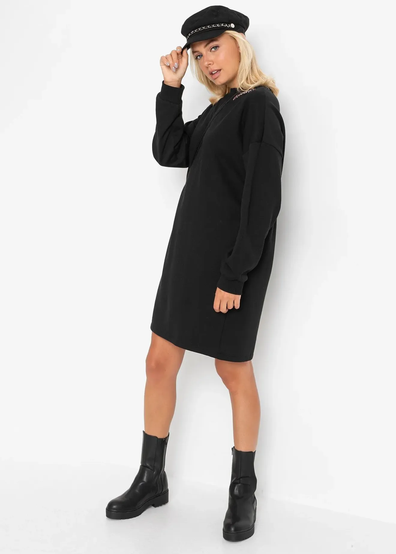 Femme bonprix Sweats|Robes|Robe molletonnée oversize