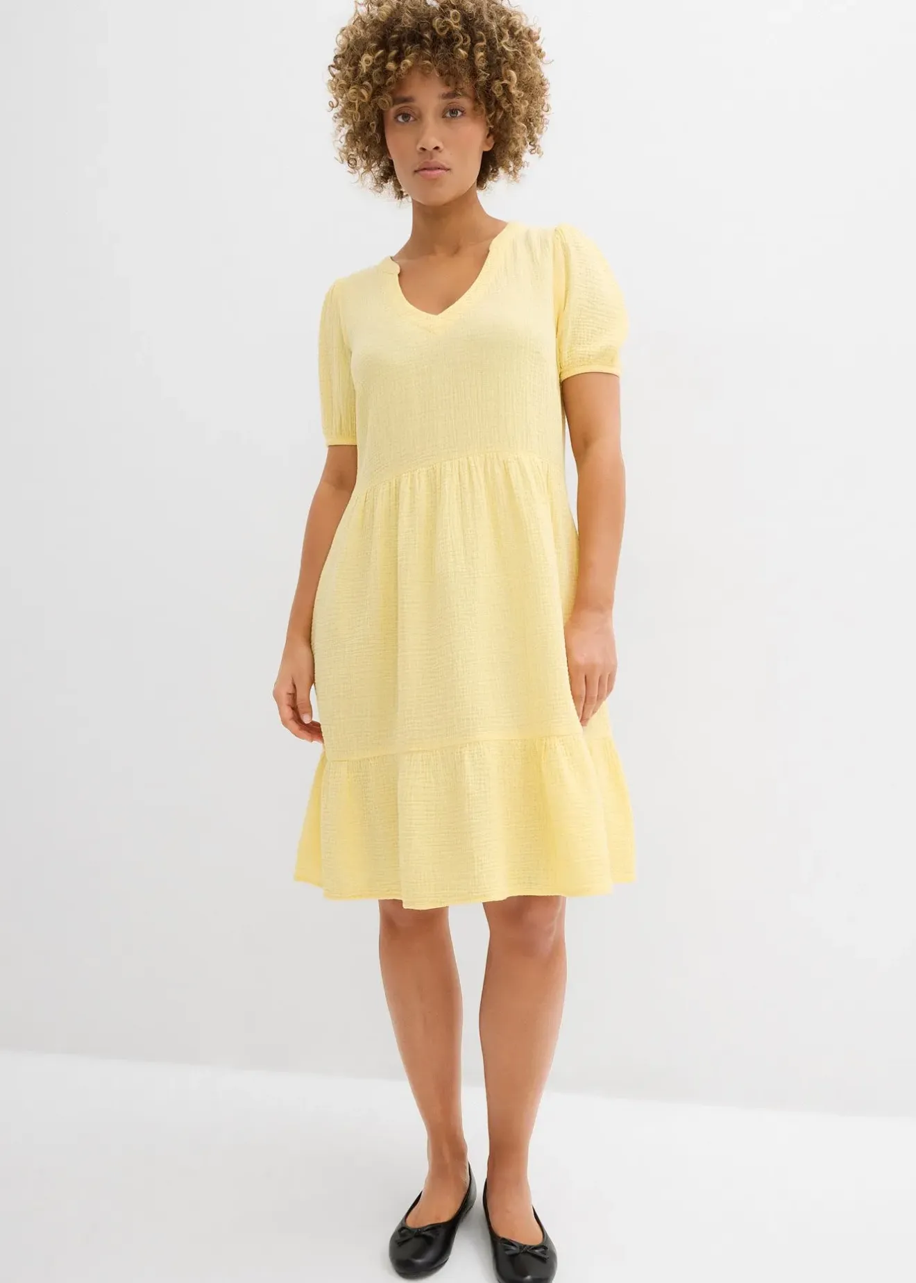 Femme bonprix Robes|Robe oversize en gaze de coton