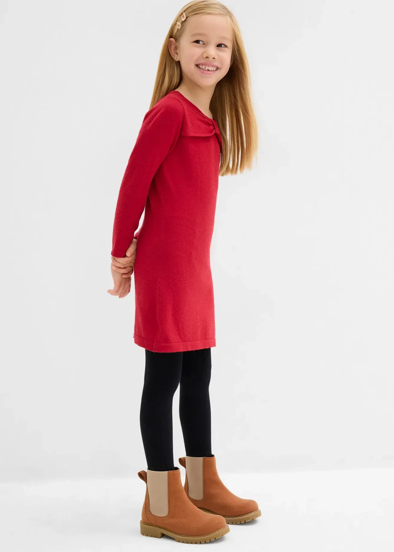 bonprix Robe pull douce en viscose majoritaire|Enfant Vêtements Enfant|Filles 2-8 Ans·Robes & Jupes
