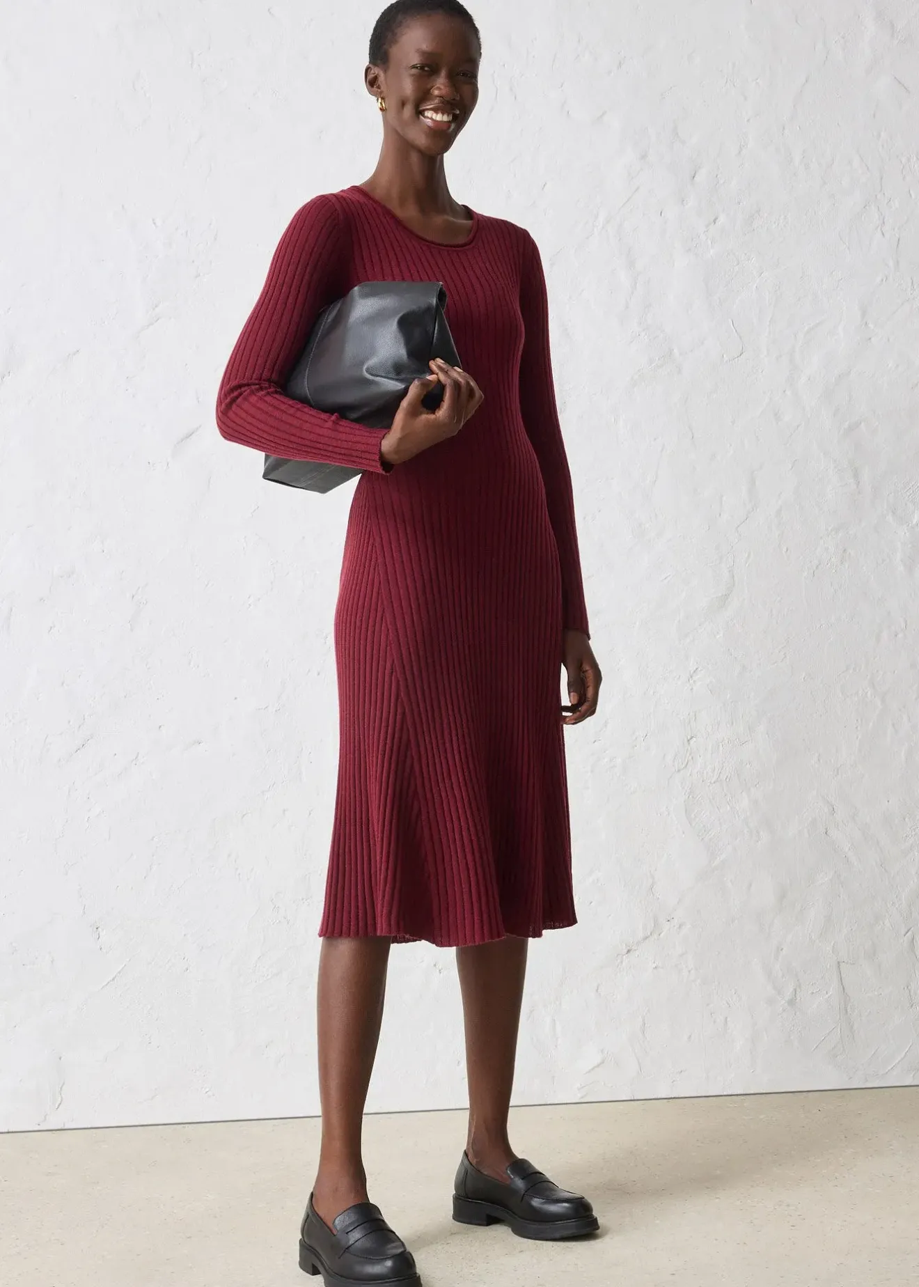 bonprix Robe pull en laine mérinos|Femme Maille|Premium