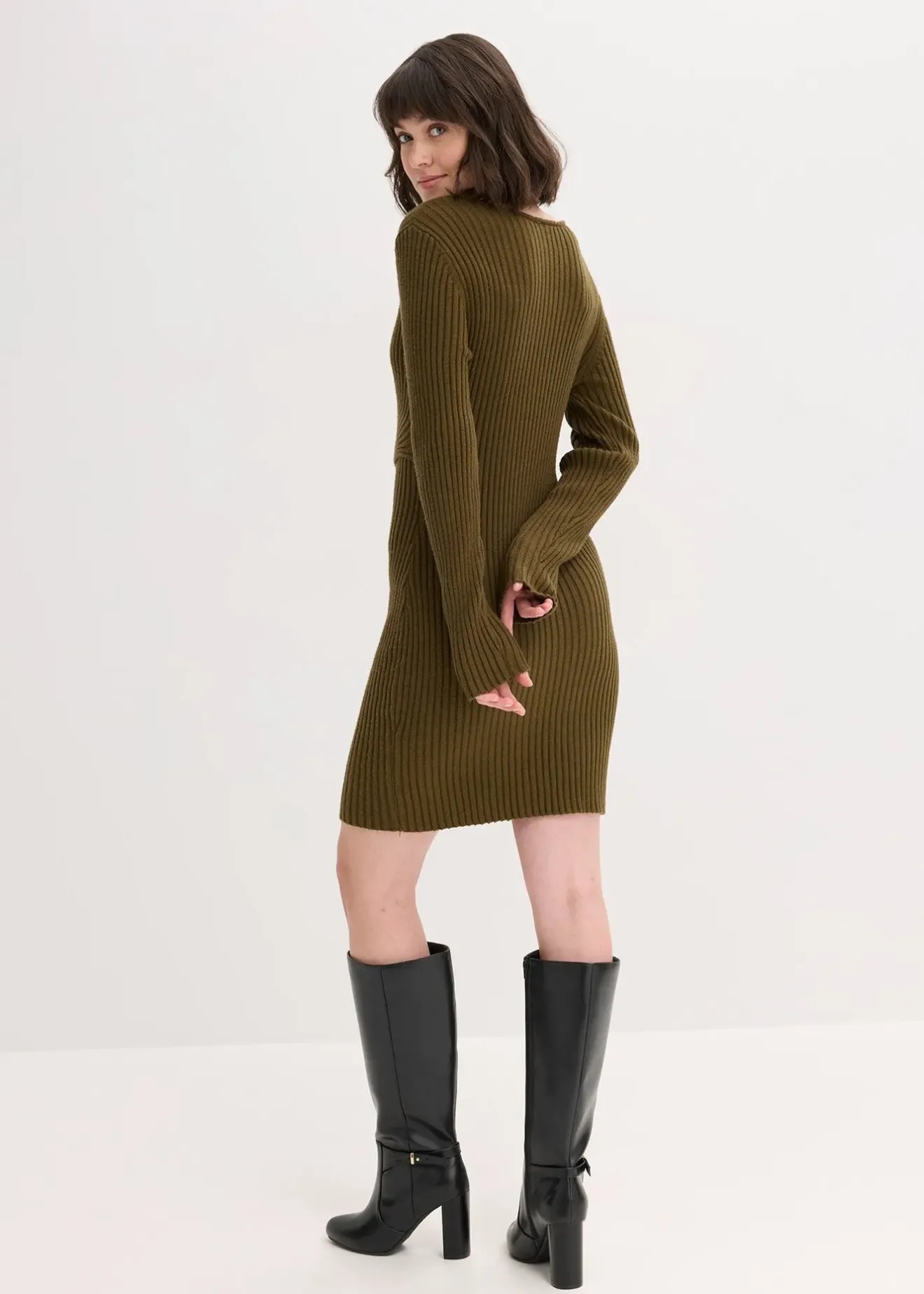 Femme bonprix Maille|Robes|Robe pull en viscose majoritaire