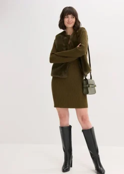 Femme bonprix Maille|Robes|Robe pull en viscose majoritaire