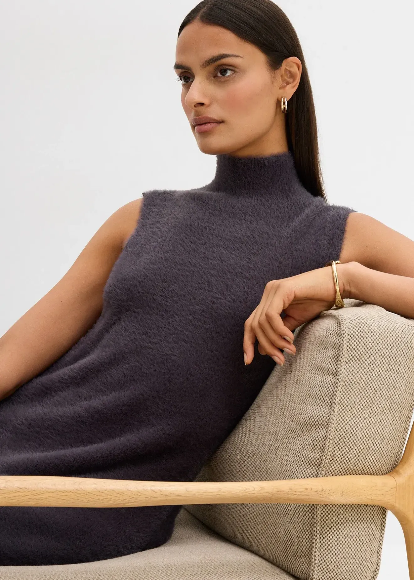 bonprix Robe pull en viscose mélangée|Femme Maille|Robes