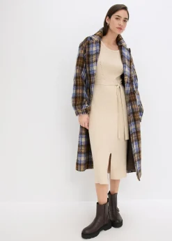 Femme bonprix Maille|Robes|Robe pull fluide et côtelée en viscose majoritaire