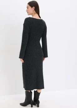 bonprix Robe pull longue avec fente|Femme Maille|Robes