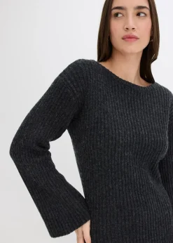 bonprix Robe pull longue avec fente|Femme Maille|Robes