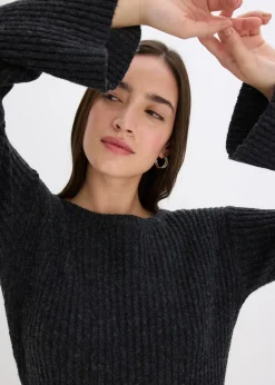 bonprix Robe pull longue avec fente|Femme Maille|Robes