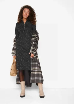 Femme bonprix Sweats|Robe sweat à col camionneur