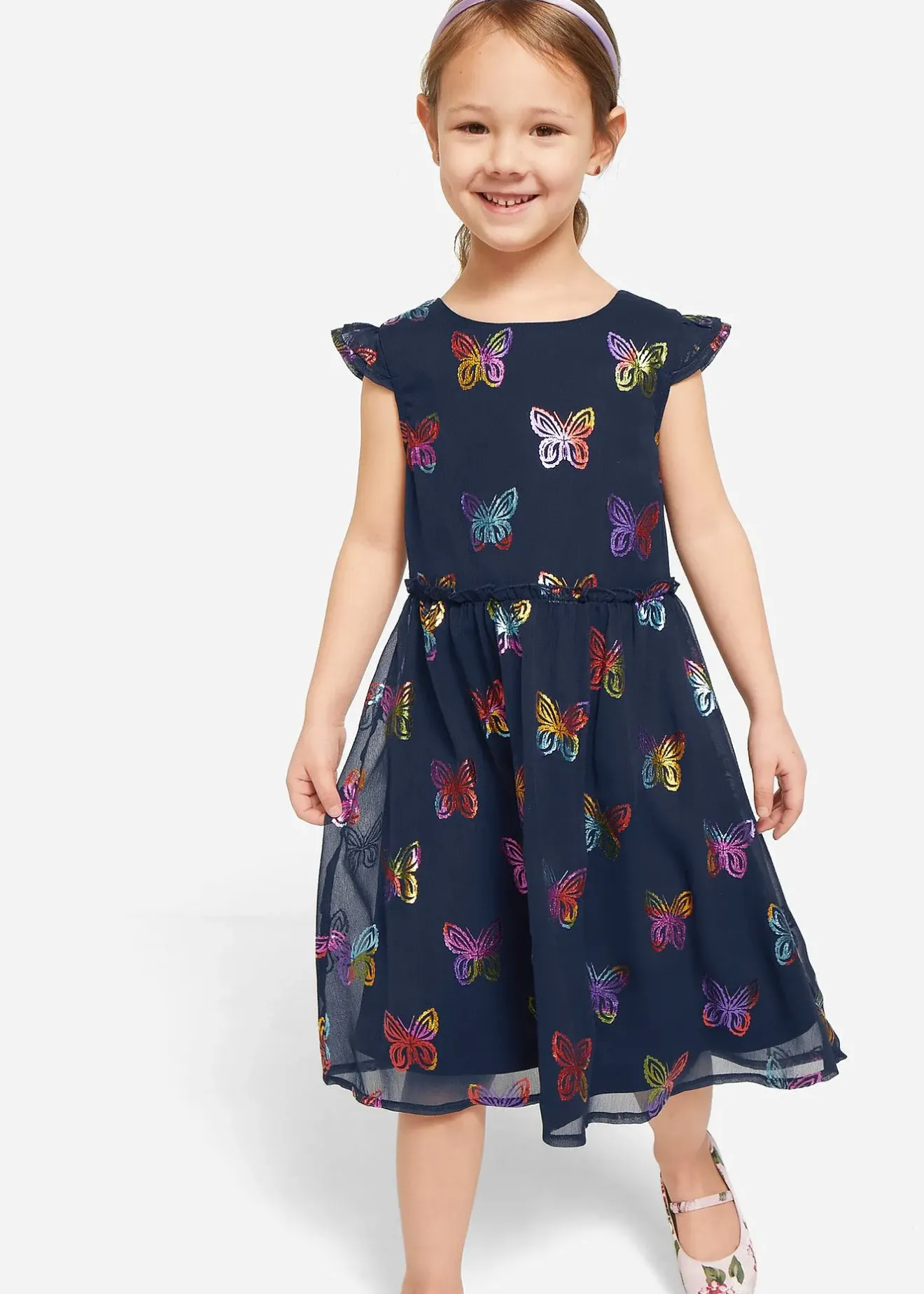 Enfant bonprix Vêtements Enfant|Filles 2-8 Ans·Robes & Jupes|Robe trapèze en mousseline