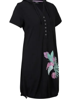 bonprix Robe T-shirt en coton, manches courtes|Femme Vêtements De Plage