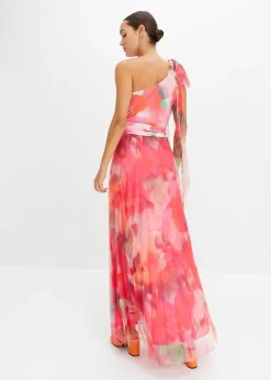 bonprix Robe une épaule avec une jupe plissée en tulle|Femme Tailles Petite|Mode Festive