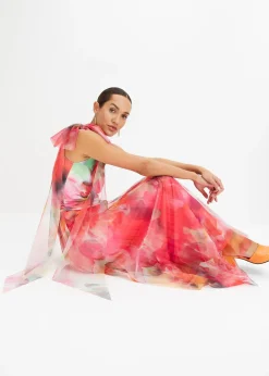 bonprix Robe une épaule avec une jupe plissée en tulle|Femme Tailles Petite|Mode Festive