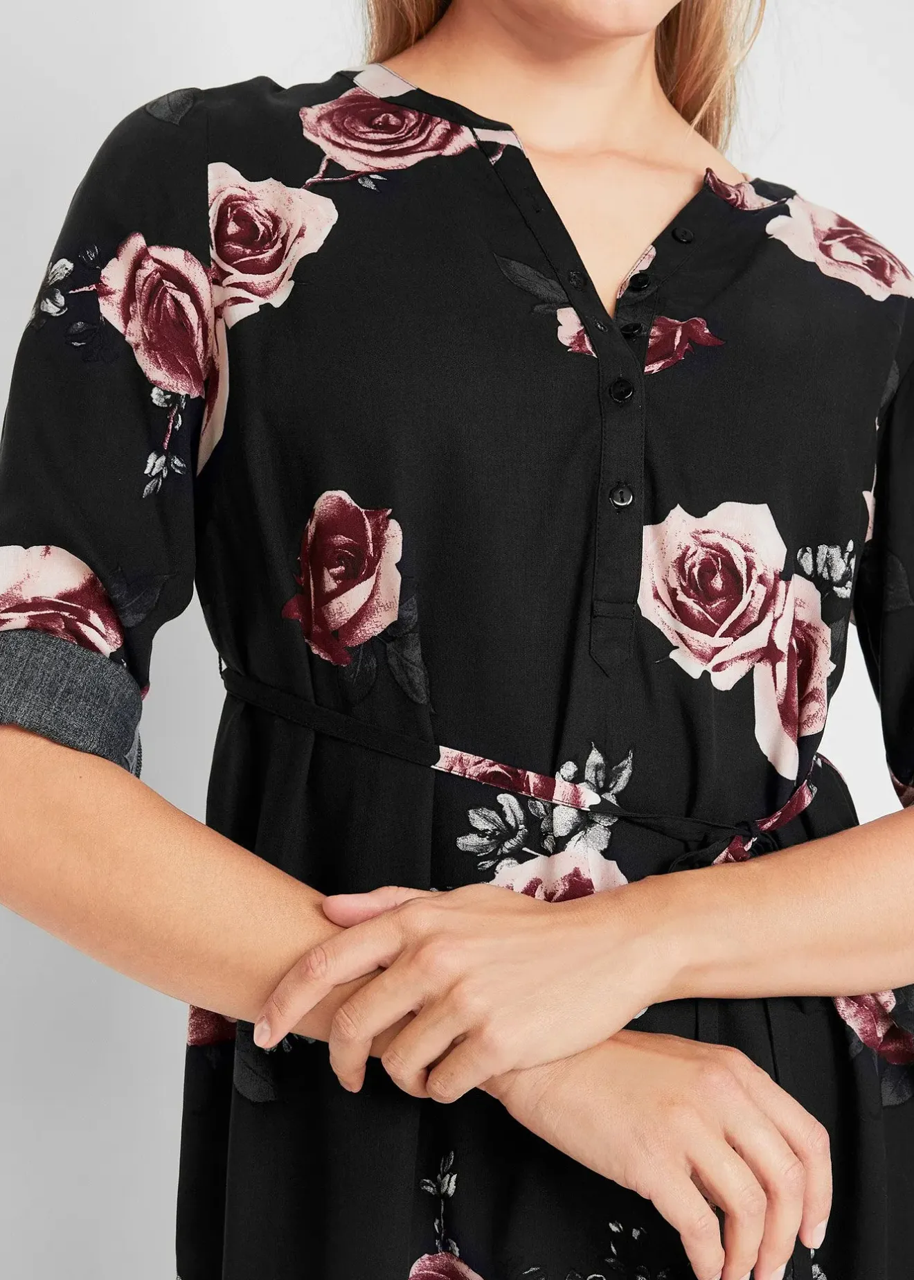 bonprix Robe-blouse de grossesse et d'allaitement en viscose fluide|Femme Femme Enceinte