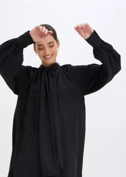 Femme bonprix Robes|Robe-chemise à col lavallière