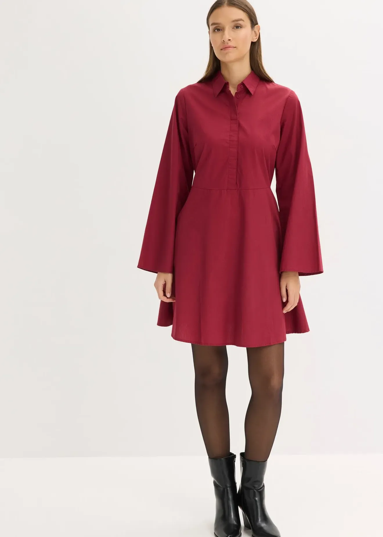 Femme bonprix Robes|Robe-chemise 100% coton