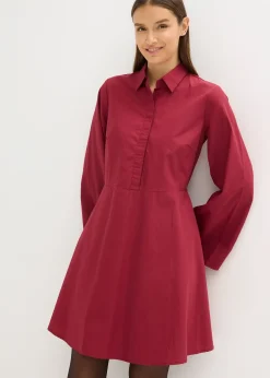 Femme bonprix Robes|Robe-chemise 100% coton