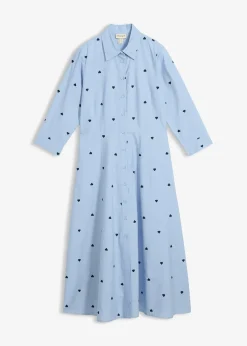 bonprix Robe-chemise 100% coton|Femme Tailles Petite