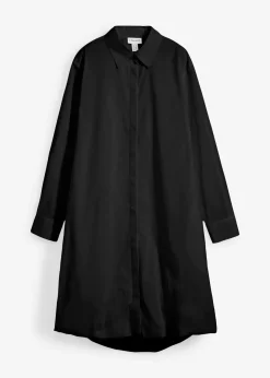 Femme bonprix Robes|Robe-chemise 100% coton à base boule