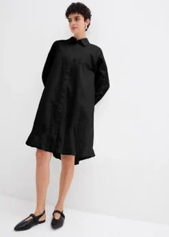 Femme bonprix Robes|Robe-chemise 100% coton à base boule