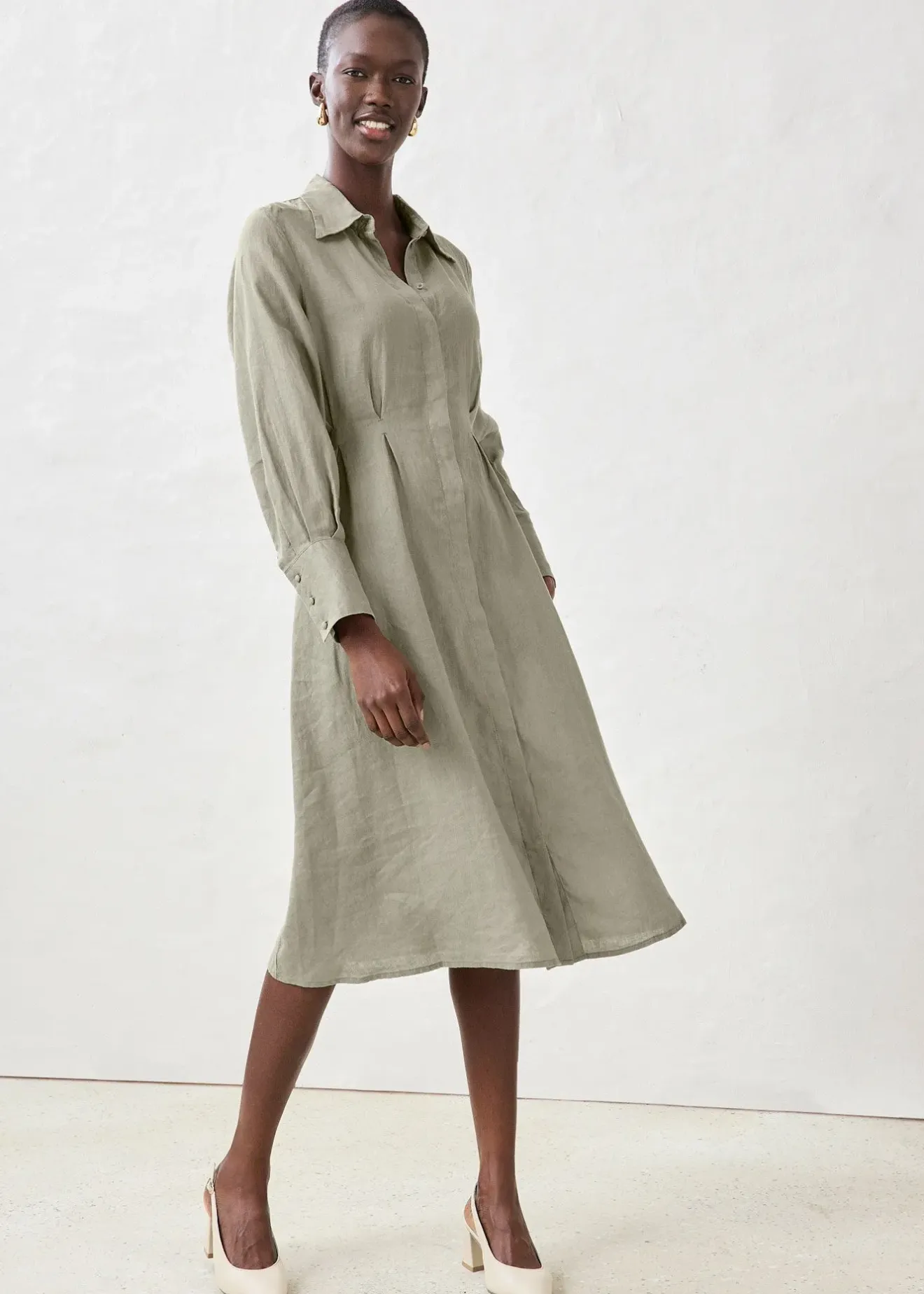 Femme bonprix Premium|Robes|Robe-chemise 100% lin