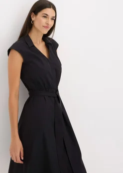 Femme bonprix Robes|Robe-chemise avec ceinture à nouer