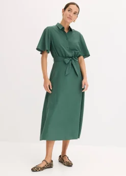 Femme bonprix Robes|Robe-chemise avec ceinture à nouer