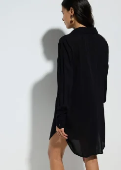 bonprix Robe-chemise de plage en viscose fluide|Femme Vêtements De Plage|Robes