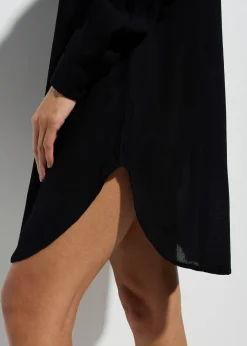 bonprix Robe-chemise de plage en viscose fluide|Femme Vêtements De Plage|Robes