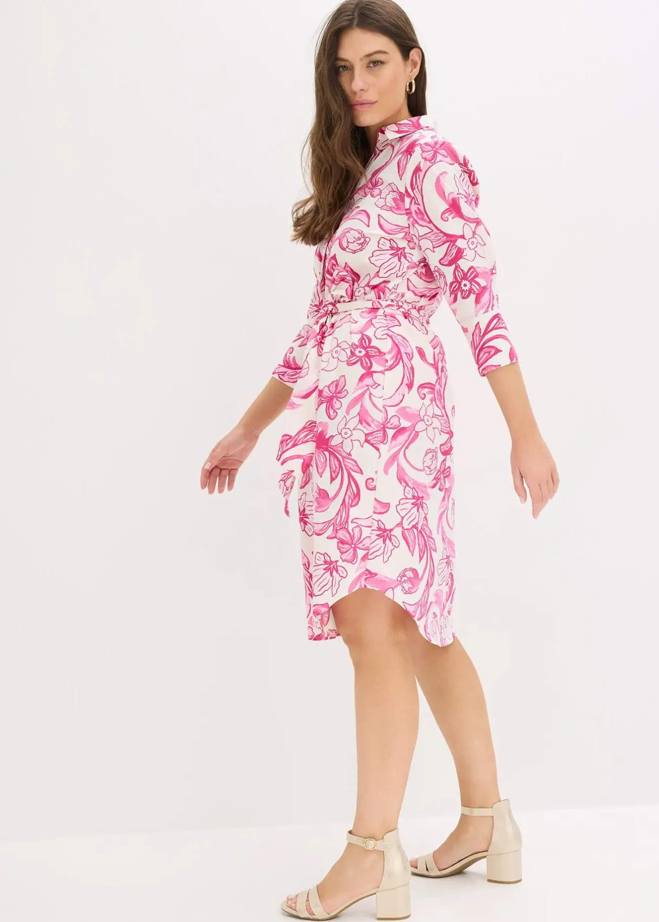 bonprix Robe-chemise en coton mélangé|Femme Robes