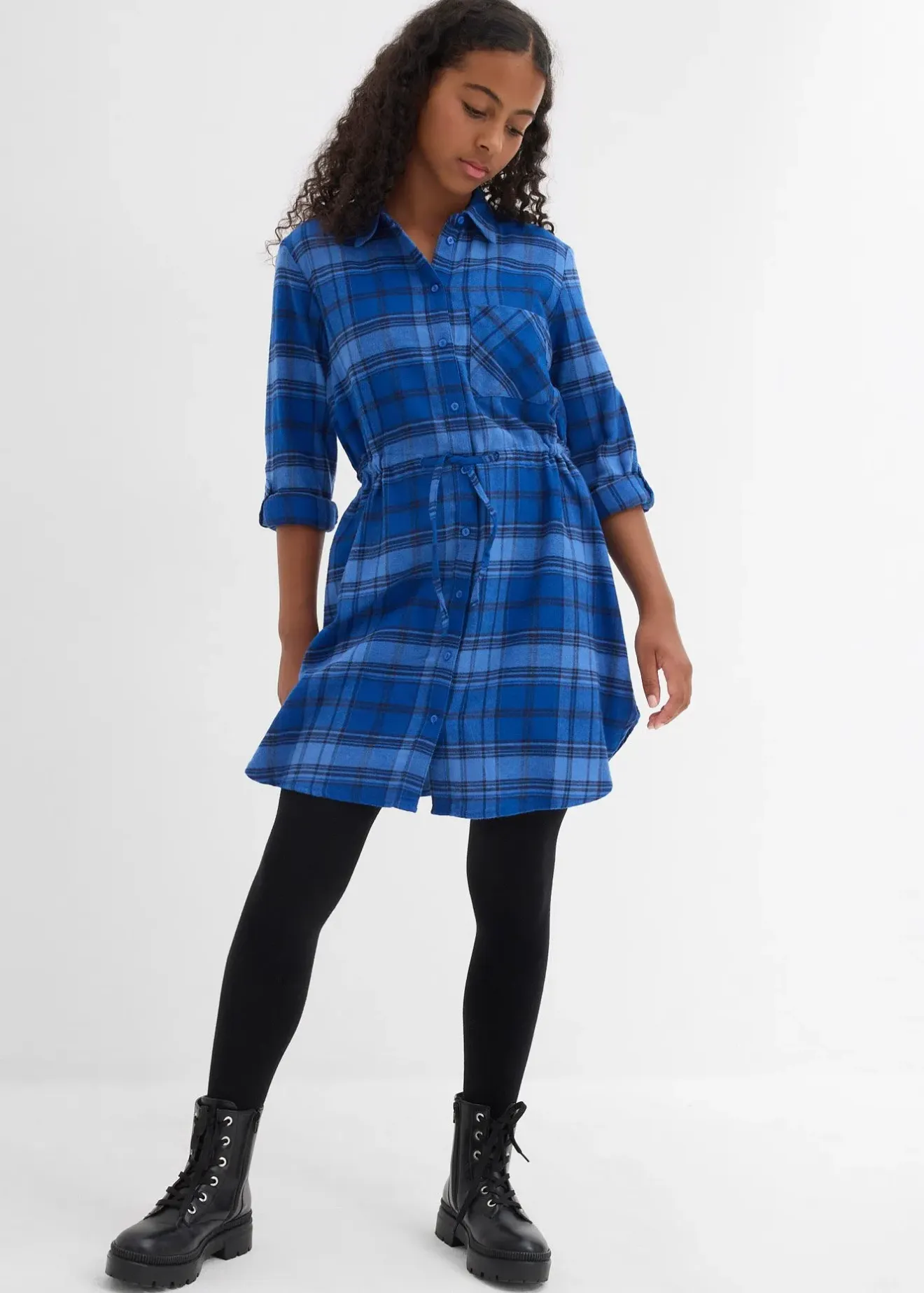 bonprix Robe-chemise en flanelle|Enfant Vêtements Enfant|Filles 9-16 Ans·Robes & Combinaisons