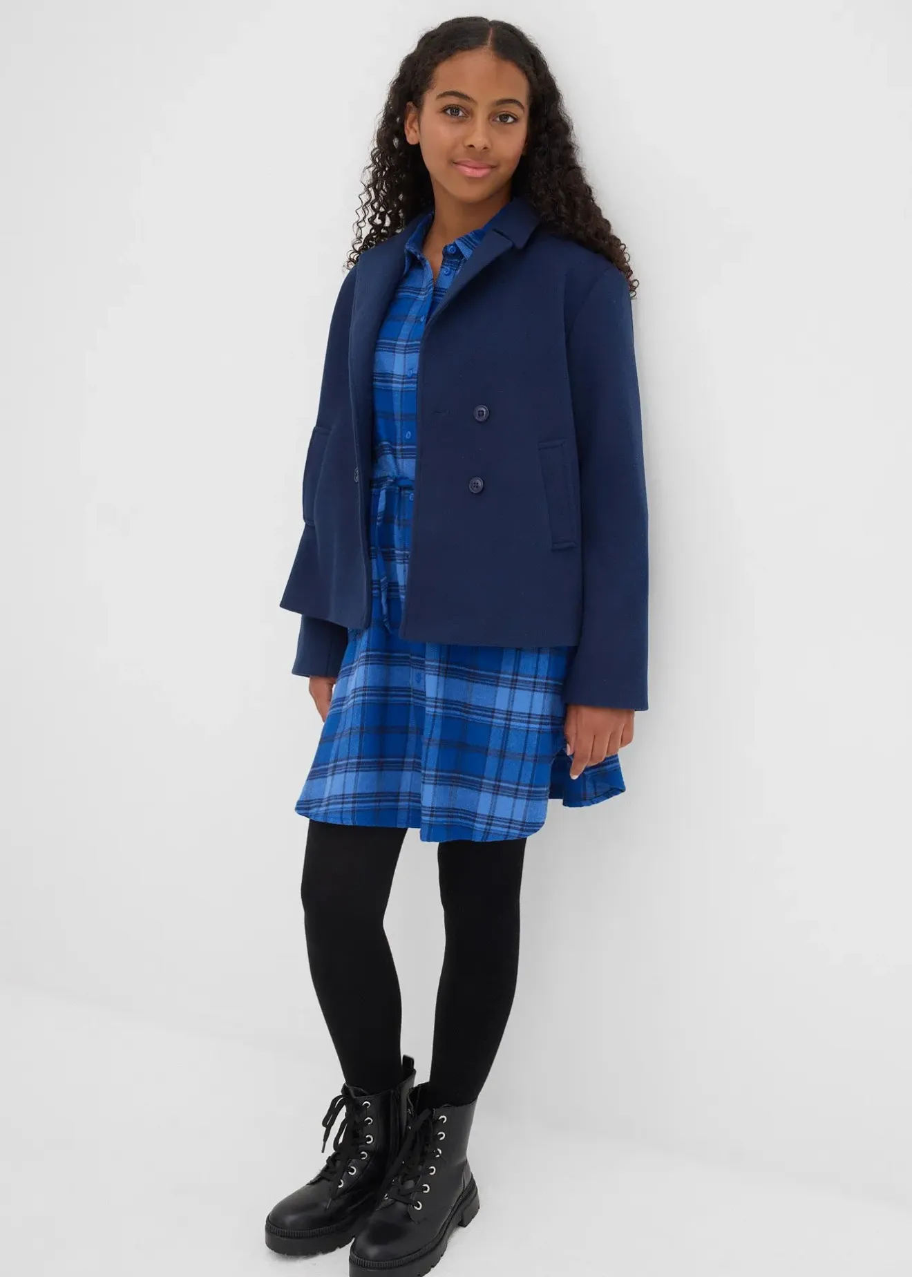 bonprix Robe-chemise en flanelle|Enfant Vêtements Enfant|Filles 9-16 Ans·Robes & Combinaisons
