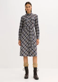 Femme bonprix Robes|Robe-chemise en flanelle douce