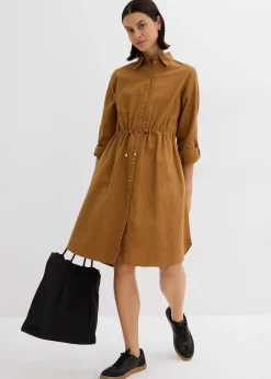 bonprix Robe-chemise en lin et coton|Femme Robes