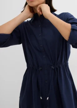 Femme bonprix Robes|Robe-chemise en lin et coton