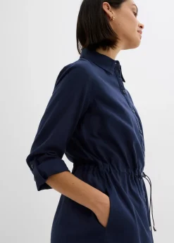 Femme bonprix Robes|Robe-chemise en lin et coton