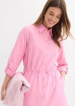 bonprix Robe-chemise en lin et coton|Femme Robes