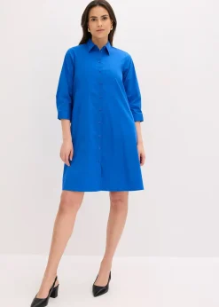 bonprix Robe-chemise en popeline solide|Femme Robes
