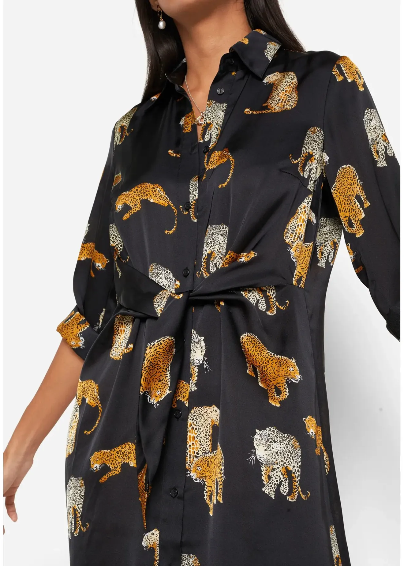 Femme bonprix Robes|Robe-chemise en satin