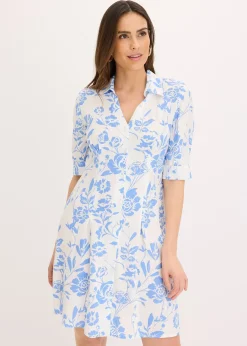 bonprix Robe-chemise en viscose fluide|Femme Robes|Tailles Petite