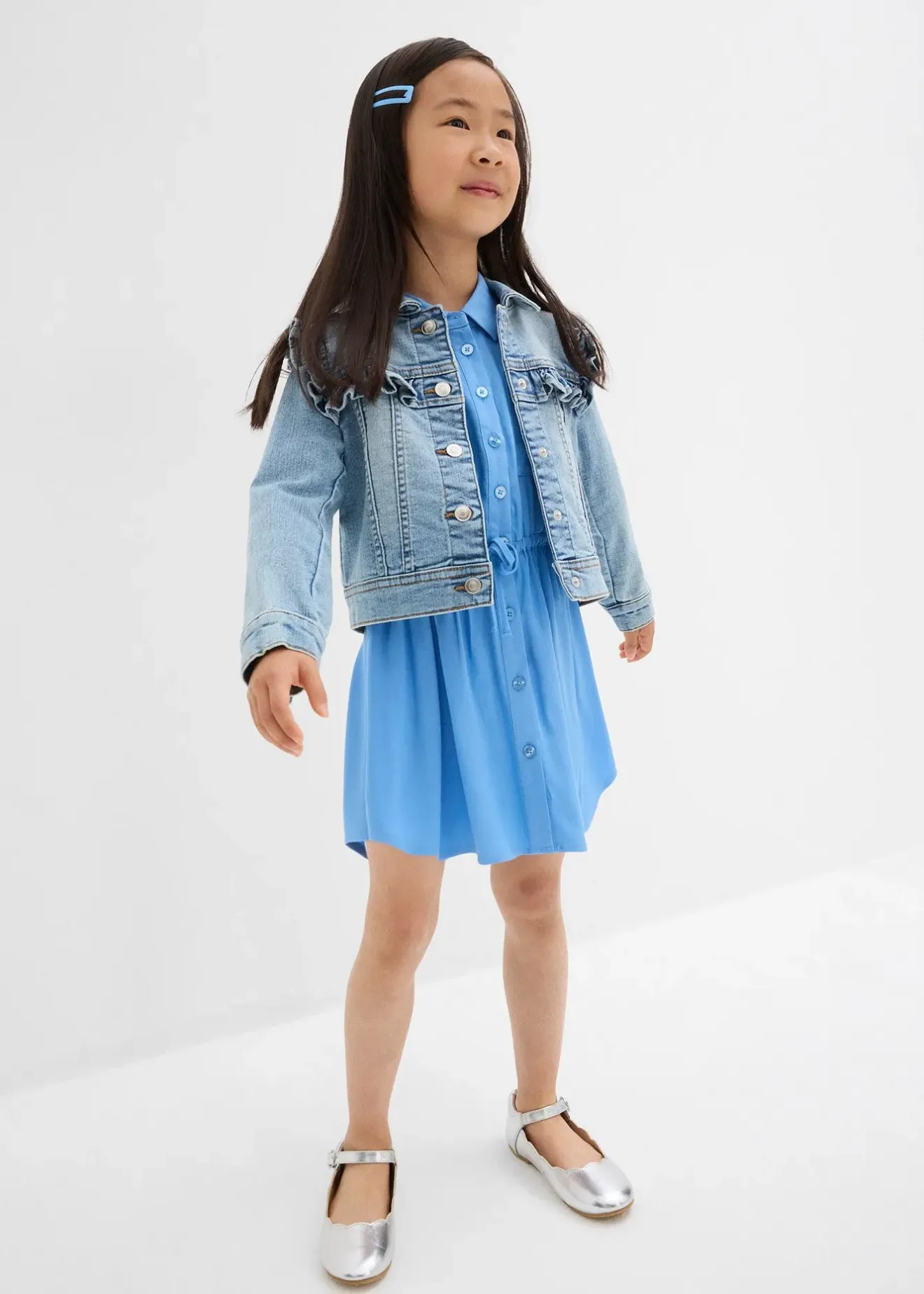 bonprix Robe-chemise en viscose fluide|Enfant Vêtements Enfant|Filles 2-8 Ans·Robes & Jupes