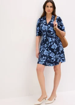 Femme bonprix Robes|Tailles Petite|Robe-chemise en viscose fluide