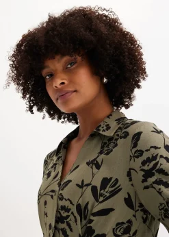 Femme bonprix Tailles Petite|Robe-chemise en viscose fluide